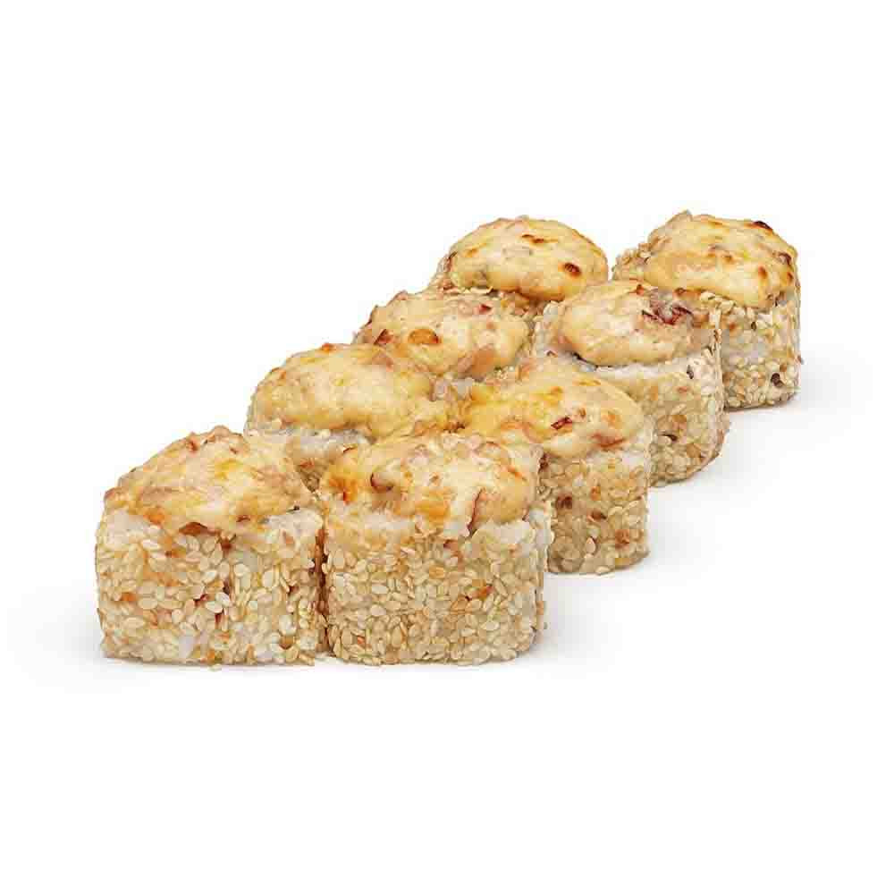 Запеченный с беконом в кунжуте